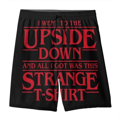 China 2021 New Viable Stranger Things Custom Sports Beach Casual Custom Poster Men's Short Fashion Cartoon Beach Pants for sale