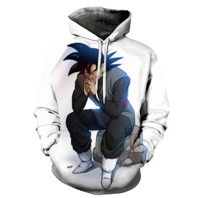 China Autumn Pullover Goku Sweatshirt Anti-wrinkle Anime Dragonball Z Men's Hoodies With Kangaroo Pocket Hoodie for sale