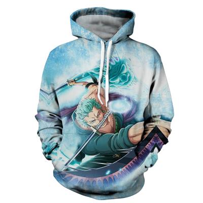 China 2021 new autumn and winter cartoon style hoodie Anime 3D printing Monkey D. Luffy one piece casual hoodies Anti-wrinkle for sale