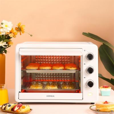 China Electric Handle 1050w 13L Cake Bakery Baking Oven Mini Home Kitchen Deck Oven Convection Easy Portable Pizza Stove for sale