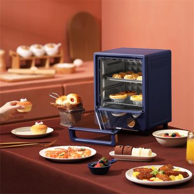 China Mini Portable Home Kitchen Electric Easy Handle Deck Oven Convection Pizza Stove Baking Bakeware Electric Bread Ovens 800w 12L for sale