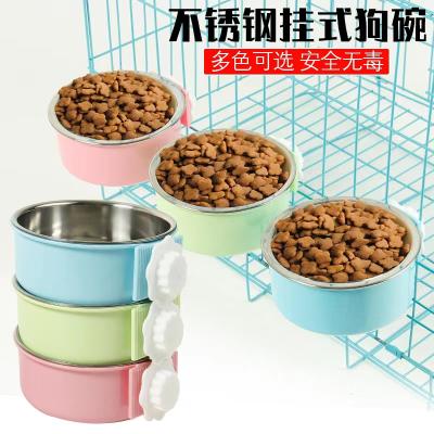 China Automatic hanging stainless steel pet bowl. for sale