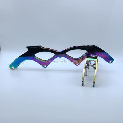 China New Rainbow Aluminum Alloy Speed ​​Integrated Roller Skate Frame for sale