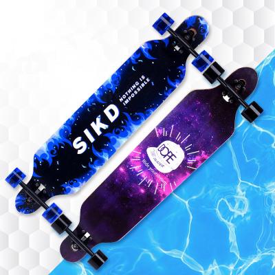 China Maple Driving Tiger High Quality Professional Longboard Road Maple PU Wheel Skateboard for sale