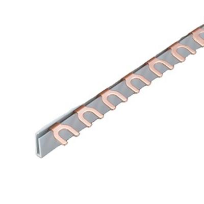 China Single Phase 100a Conductor Pin / Copper Type Mcb Copper Fork Electrical Bar for sale