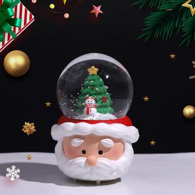 China Creative Crystal Snow Ball Gift Europe Christmas Snowball Music Box New For Home Decor for sale