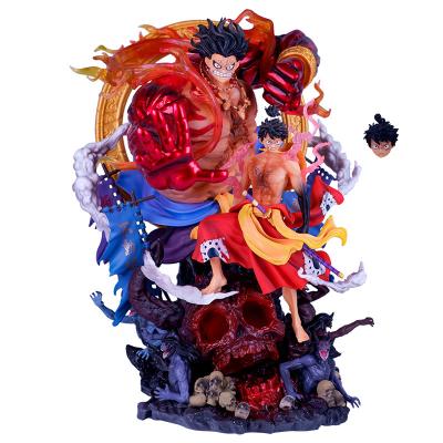 China New 30CM Lager Acalanatha Luffy Lager Statue GK Model One Piece Luffy Anime Large Action One Piece Eco-friendly Material for sale