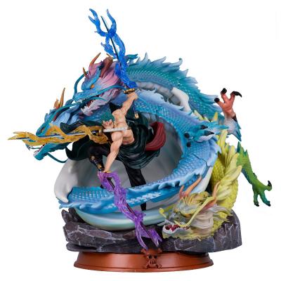 China Wholesale 35CM Large One Piece Zoro Dragon Anime Figures High Quality Stautes Model One Piece Zoro Action Anime Drawing 1 Resin Eco-friendly PVC Material for sale