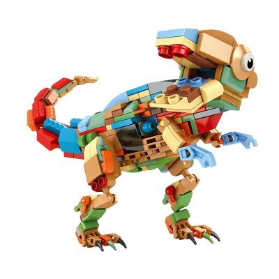 China Wholesale Supplier Educational Jurassic World Eco-friendly Material 8 In 1 Small Small Dinosaur Building Blocks Bricks Triceratops Model for sale