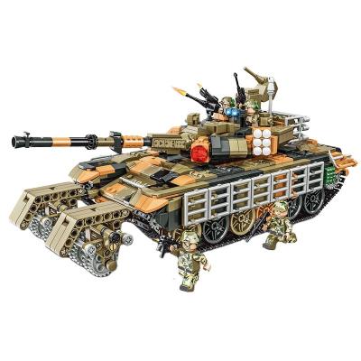 China Eco-friendly Material Kids Building Blocks Toys Sets M1A2 Abrams Tank Educational Blocks Toys Russian Battle Tanks Military Series for sale