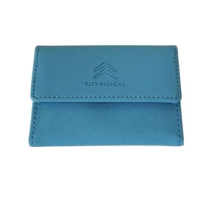 China Japan Style Slot Leather Credit Card Wallet With Button Card Holders Card Case OEM Customized Logo for sale