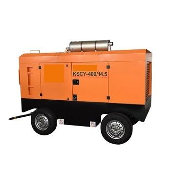 China Kaishan KSCY400/14.5 Lubricated Diesel Engine Portable Screw Air Compressor For Drilling Rig for sale