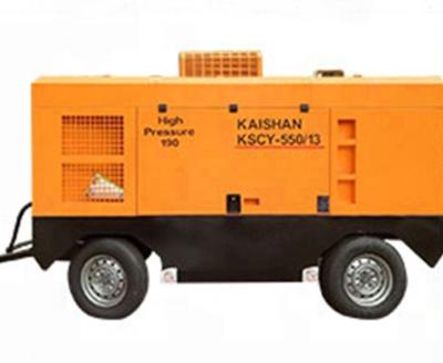 China Kaishan KSCY360-13 screw air compressor lubricated diesel engine with wheels for mine for sale