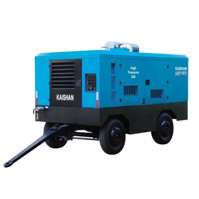 China Hot sale 13 bar trailer lubricated screw air compressor /double screw rotors portable diesel air compressor for sale