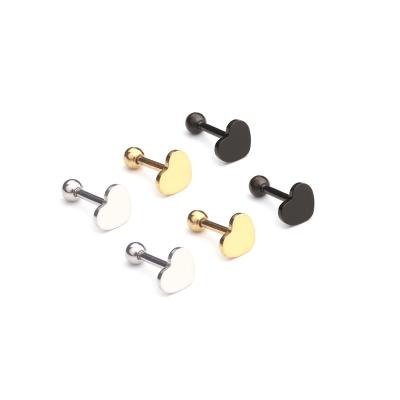 China 1PCS Stainless Steel Mini Stud Helix Rook Jewelry Earring Cross Nose Piercing Fully Ear Ring Nose Studs Spike Smaller CLASSIC Moon Star for sale