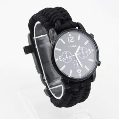 China Outdoor Camping Survival Survival Survival Paracord Tactical Multi-Function Rise Military Charm Watch Popular Wholesale Popular Watch Military Tactical for sale