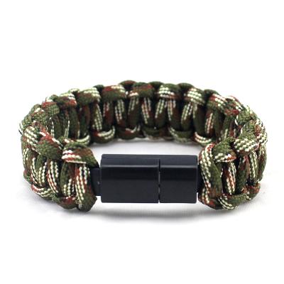 China Android Mobile Phone Usb Cable Paracord USB Wristband Casual/Sports For Wrist Band for sale