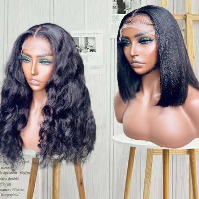 China 100% Wig, Straight Body Wave13*6 Lace Frontal Human Hair Virgin Hair Straight Human Hair Free Mink Wavy Part Long Lasting Wig For Black Women for sale