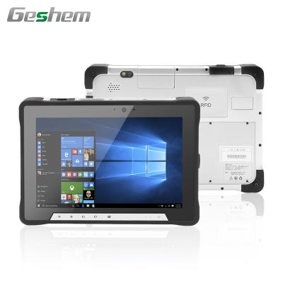 China Waterproof 10 Inch Windows Linux I3 I5 I7 Ip65 Barcode Scanner Fingerprint Barcode Reader 1D 2D Industrial Rugged Tablet Nfc Rfid for sale