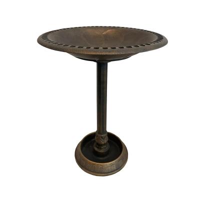 China Sustainable Lightweight Garden Bird Bath With Flower Planter Base Bronze Green Pet Birds Bath For Outdoor Decoration for sale