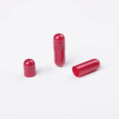 China Size 1 HALAL MEAT Red Hard Empty Pill Capsule Medical Powder Or Particle Loading Capsule for sale