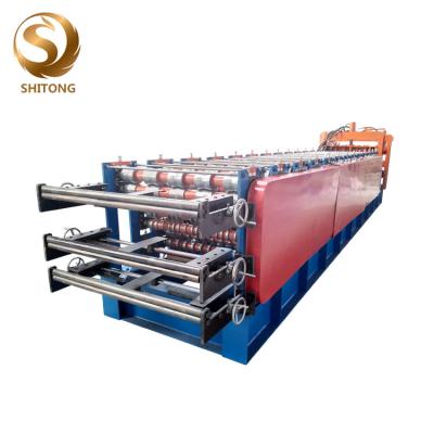 Китай Computer control color steel tile double deck roll forming machine color steel tile double deck roll forming machine продается