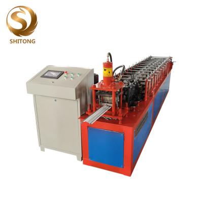 China steel and aluminum stamping flower roller shutter door slat strip roll up door  forming machine for sale