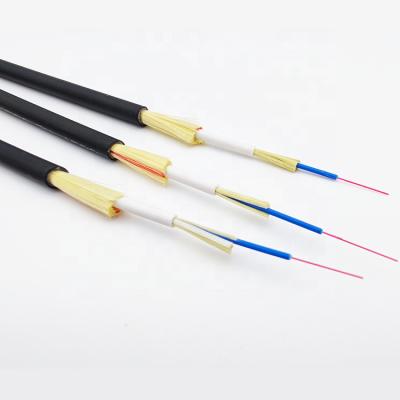 China FTTH 1 Core Indoor Tight Buffer Double Aramid Jacket Chat Round Drop Cable Fiber Optic Cable Price for sale