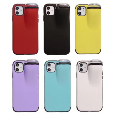 China Unique 2 In 1 Earphones Phone Case For iPhone 11 Liquid Silicone Cover For iPhone 11 Pro For Airpods Holder for sale