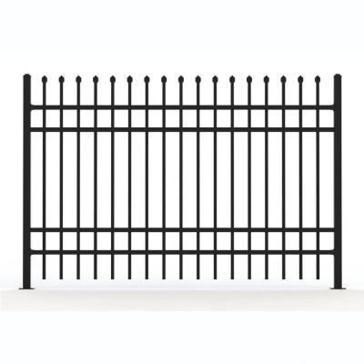 China Easily Assembled Fence Top Spear Metal Wrought Iron Tubular Powder Coated Black Low Carbon Steel Heat Treated Pressure Treated Wood Type for sale