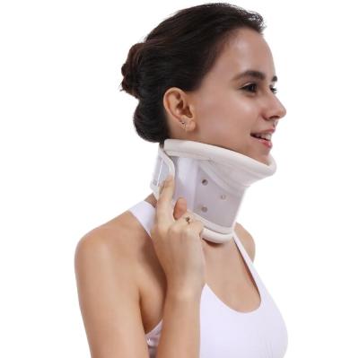 China Two Parts Connected By Sticking Sticker Rehabilitate Medical Brace Immobilizer Cervical Neck Collar With Chin Support for sale