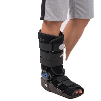 China Neoprene Material ROM Hinge Cam Walker Fracture Orthopedic Adjustable Boot With Rocking Bottom for sale