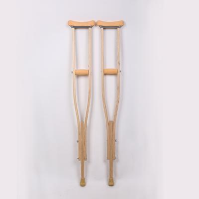 China Hospital Clinic Pharmacy Home Care Traditional Walker Wooden Walking Stick Crutch Orthopedic Cane for sale