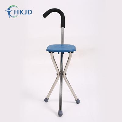 China Cane Can Sit Chair Elderly Style Portable Walking Stick Stool Crutch for sale