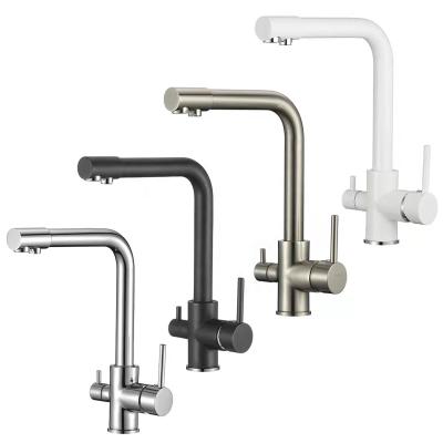 China Other Good Quality Brass Material Chrome Black Nickel Color Water Purifier White Faucet for sale