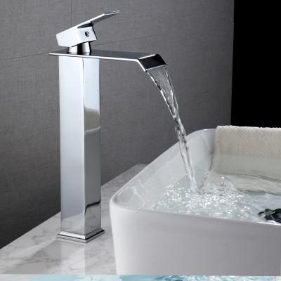 China Modern Luxury New Style Bathroom Waterfall Brass Faucet for sale