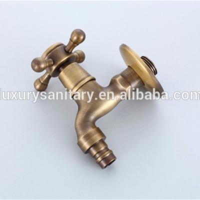 China High Quality Wall Mounted Antique Bronze Washing Machine Faucet Bib Cock for sale