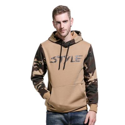 China Custom Logo Men's Hoodies and Sweatshirts 100% Cotton Windproof Camouflage Pullover Men Hood Sweatsuit Casual Outfits for sale