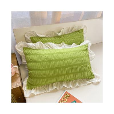 China INS style 1 PC bedding pillowcase anti-static princess and lace cute pillowcase for student dormitory for sale