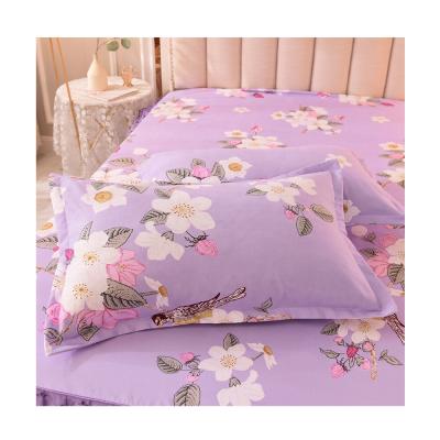 China Wholesale Cheap 100% Anti-static Flower Printing Pillowcase Cover Polyester Cotton Bed Pillow Case for sale