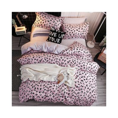 China Wholesale Anti-Static Leopard Comforter Bed Sets 100% Cotton Four-Piece Bedding Sheet Set for sale