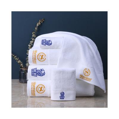 China Wholesale custom logo towel QUICK DRY set white pure cotton hotel bath towels 100% cotton five star for sale