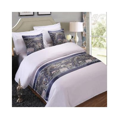 China Nondisposable Modern Luxury Chinese Classic Decorative Bed Scraves Set Jacquard Hotel Bed Runners Set for sale