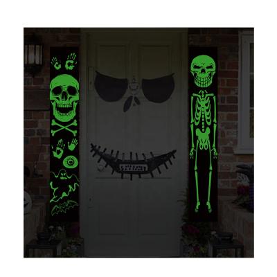 China Halloween Decorations Wholesale Lighted Outdoor Door Halloween Porch Banners Trick Or Treat Halloween Decorations for sale