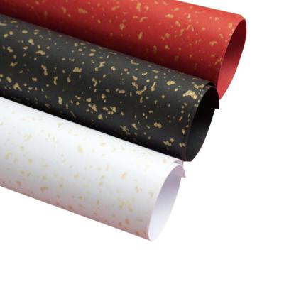 China Factory Direct Sales Flower Wrapping Paper Anti-Curl Luxury Gold Sprinkle Paper for sale