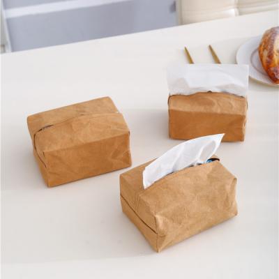 China SY Custom Kraft Paper Square Cloth Recyclable Multifunctional Waterproof Washable Packaging Box for sale