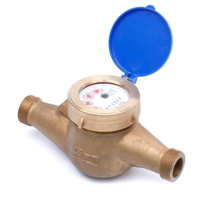 China Manufacturer Portable Lead Free Copper Multi Jet Ningbo Cold Water Dry Meter With External Adjuster LXSG-25E for sale