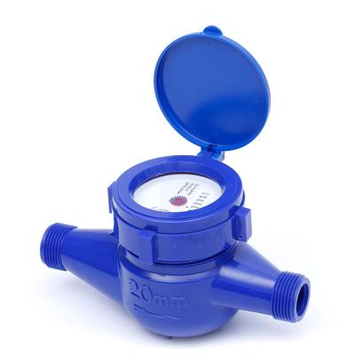 China ISO 4064 Class B 20mm ABS Plastic Multi-jet Vietnam Dry House Water Flow Meter With Inner Adjuster LXSG-20EP for sale