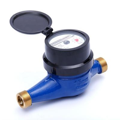 China Best Selling Brass in Southeast Asia ISO 4064 Class B Dry Water Meter Inner Brass Adjuster Multi-Jet with Plastic Case for sale