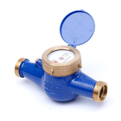 China OEM ISO 4064 Class B 32mm dry multi-jet cold effluent cooled brass water flow meter LXSG-32E for sale